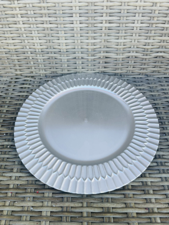 CRACIUN MAGIC - Platou argintiu bordura dantela