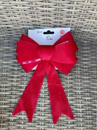 CRACIUN MAGIC - Funda catifea rosie  20 cm