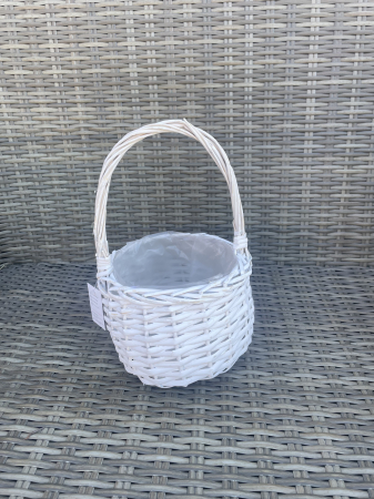 COSURI - Cos ratan alb cu toarta