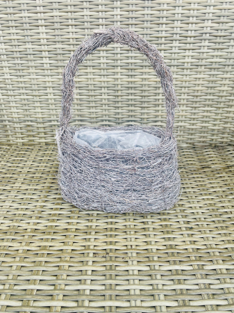 COSURI - Cos poseta nuiele impletite gri