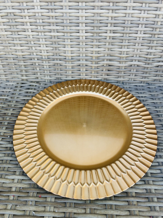 CRACIUN MAGIC - Platou auriu bordura dantelata