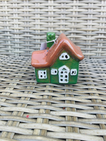 CRACIUN MAGIC - Casuta ceramica verde 9 cm