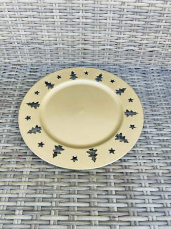 CRACIUN MAGIC - Platou auriu braduti pe margine