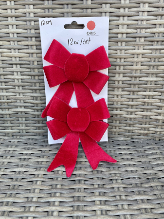 CRACIUN MAGIC - Set 2 funde rosii 12 cm