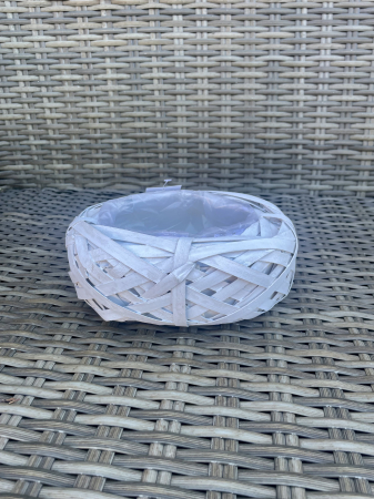 COSURI - Cuib ratan alb oval  20cm