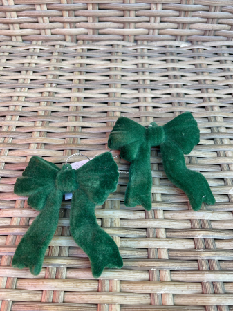 CRACIUN 2026 - Set 2 mini fundite catifea verde 8 cm