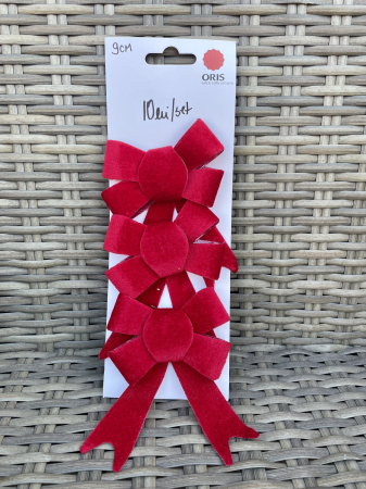 CRACIUN MAGIC - Set 3 funde rosii 9 cm