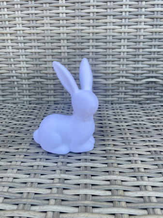 PASTE - Iepure catifea alb culcat 15 cm