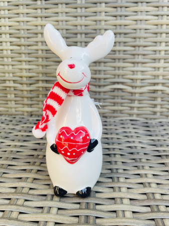 CRACIUN MAGIC - Ren alb cu fular