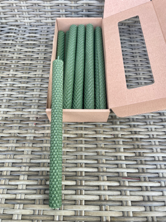 CRACIUN MAGIC - Lumanari fagure verzi, set 10 Buc