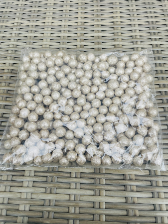 CRACIUN MAGIC - Bilute polistiren 1.5 cm champagne sclipici