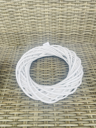 CRACIUN MAGIC - Coronita ratan alba 30 cm