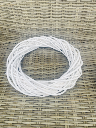 CRACIUN MAGIC - Coronita ratan alba 35 cm