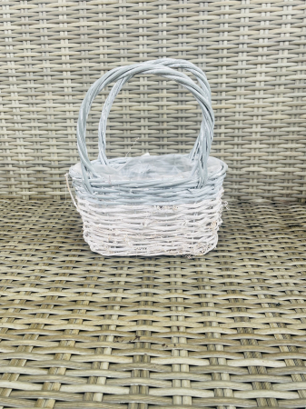 COSURI - Cos gentuta gri cu alb