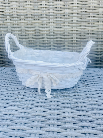 COSURI - Cos ratan oval cu dantela