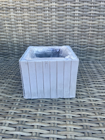 COSURI - Cutie cub lemn vopsita gri 14 cm