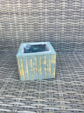 COSURI - Cutie cub lemn vopsita verde 14 cm