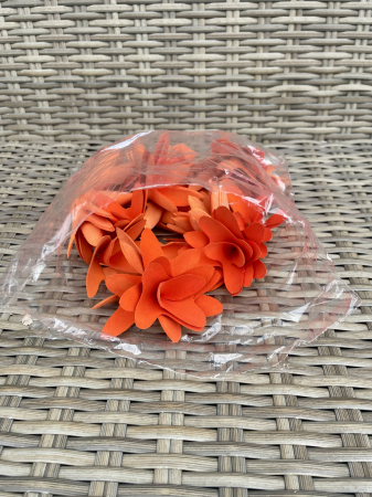 Flori de lemn - Flori de lemn vopsite portocaliu