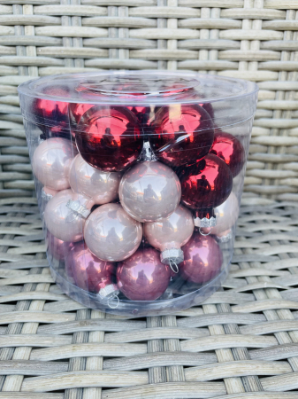 CRACIUN MAGIC - Glob sticla mix 1- 45 buc,3cm