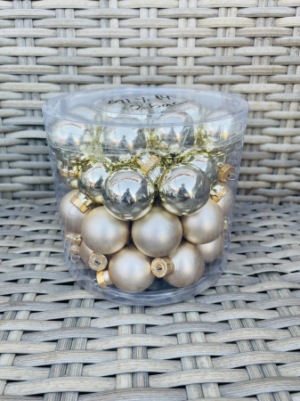 CRACIUN MAGIC - Glob sticla mix 14- 45 buc,3cm