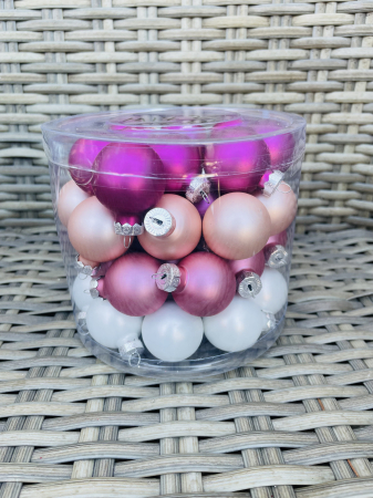 CRACIUN MAGIC - Glob sticla mix 2- 45 buc,3cm