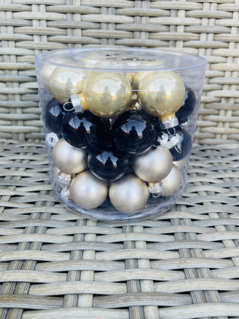 CRACIUN MAGIC - Glob sticla mix 7- 45 buc,3cm