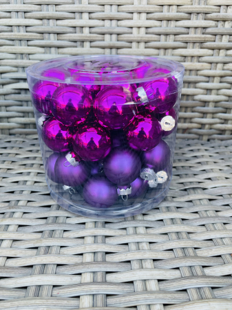 CRACIUN MAGIC - Glob sticla mix 8- 45 buc,3cm