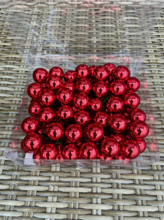 CRACIUN MAGIC - Globuri rosii lucioase 72 buc/3 cm