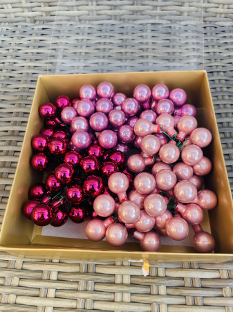 CRACIUN MAGIC - Globuri sticla roz 144 buc