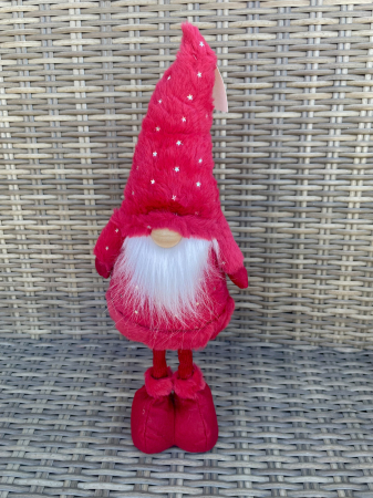 CRACIUN MAGIC - Gnom rosu in picioare 40cm