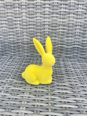 PASTE - Iepure catifea galben culcat 15 cm