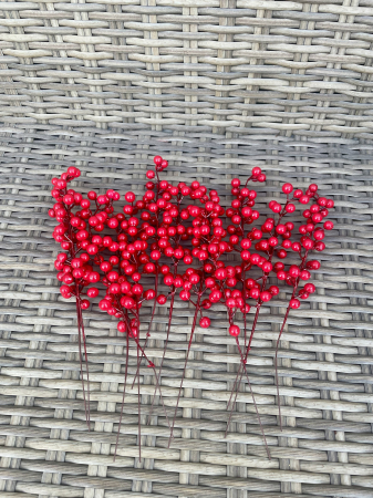 CRACIUN MAGIC - Pick set 12 merisoare rosii