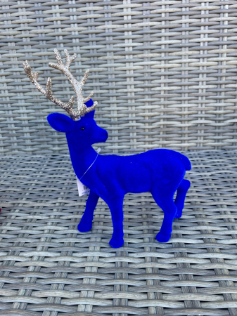 CRACIUN MAGIC - Ren catifea albastru royal