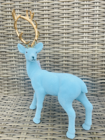 CRACIUN MAGIC - Ren catifea Bleu Mare