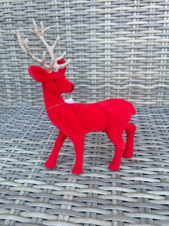 CRACIUN MAGIC - Ren de catifea rosu