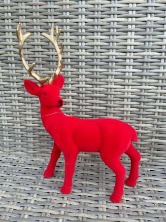 CRACIUN MAGIC - Ren catifea rosu Mare