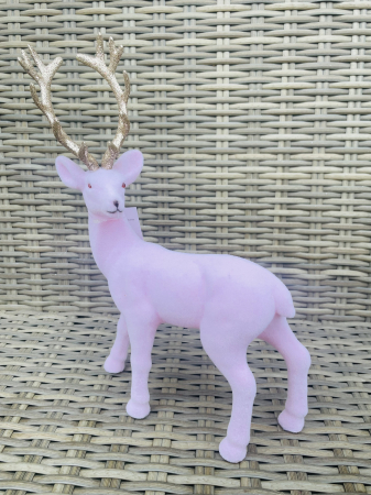 CRACIUN MAGIC - Ren catifea roz Mare