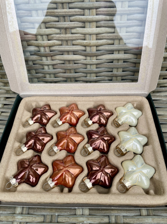 CRACIUN 2026 - Set 12 stelute de sticla 'opal natural', 4cm