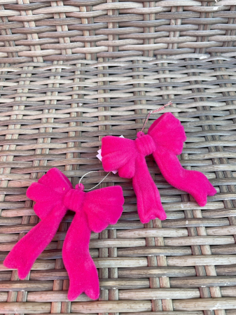 CRACIUN 2026 - Set 2 mini fundite catifea fuchsia 8 cm