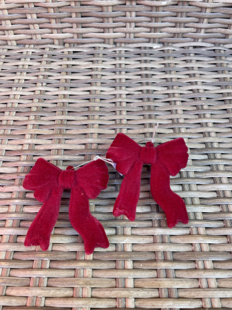 CRACIUN 2026 - Set 2 mini fundite catifea grena 8 cm