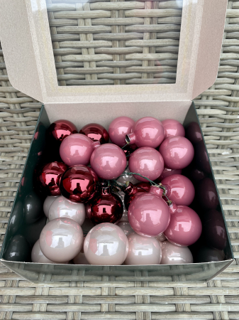 CRACIUN 2026 - Set 36 globulete inserabile wild blossom, 4 cm