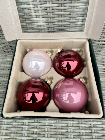 CRACIUN 2026 - Set 4 globulete 'wild blossom' 10cm