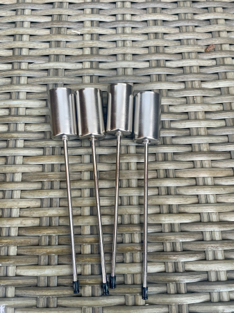 CRACIUN 2026 - Set 4 suporturi de lumanari argintii 12cm