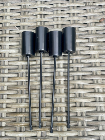 CRACIUN 2026 - Set 4 suporturi de lumanari negru 12 cm