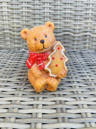 CRACIUN MAGIC - Urs ceramica in sezut 12 cm