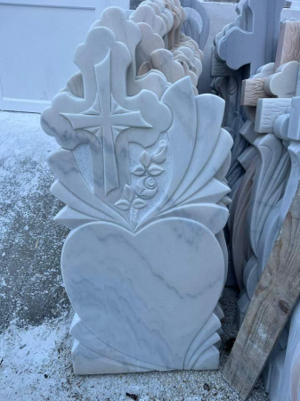Cruci Marmura - MONUMENT FUNERAR MARMURA ALBA