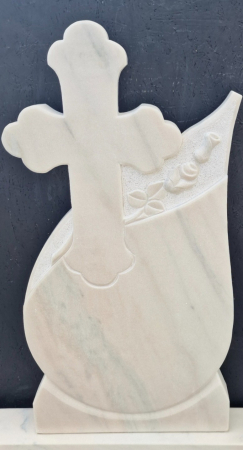 Cruci Marmura - MONUMENT FUNERAR MARMURA ALBA