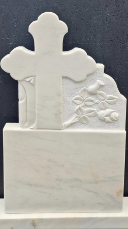 Cruci Marmura - MONUMENT FUNERAR MARMURA ALBA