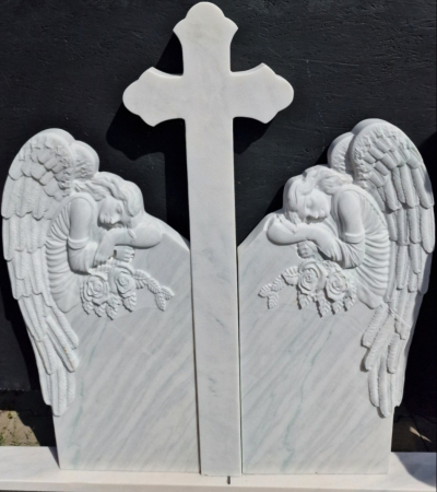 Cruci Marmura - MONUMENT FUNERAR MARMURA ALBA