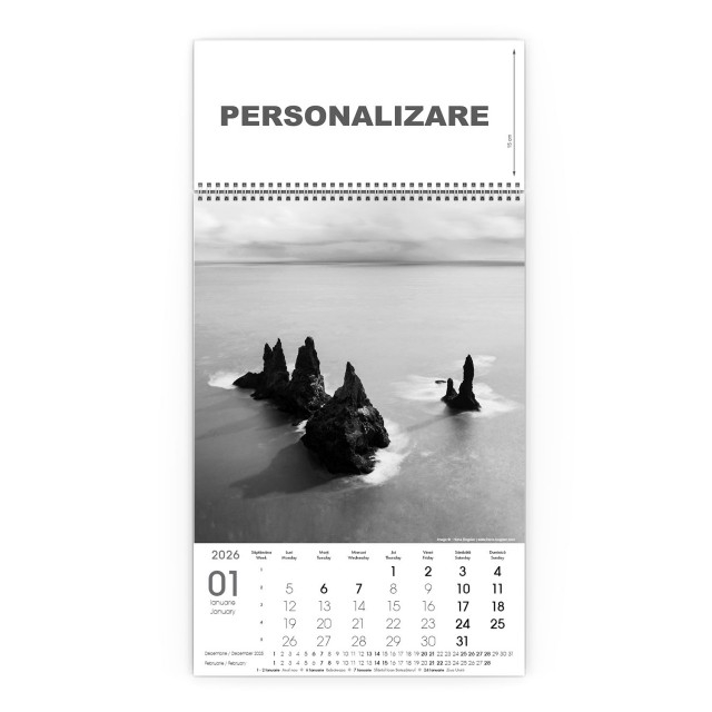 Calendar de Perete Alb si Negru Horia Bogdan [1]
